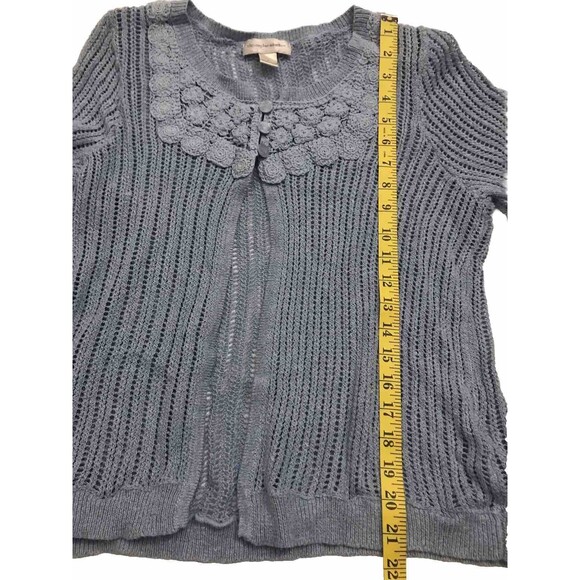 Christopher & Banks Women's Cardigan Sweater Size M Blue Color - Picture 6 of 13